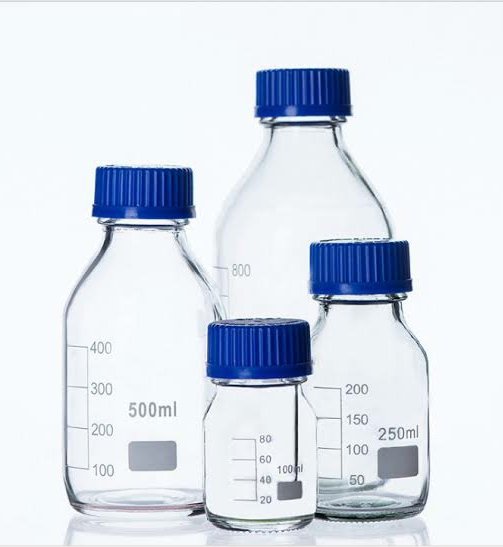 Transparent Glass Bottle Autoclavable 100 ml