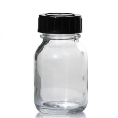 Прозрачная стеклянная бутылка с широким горлышком 50 мл 3000 шт.
