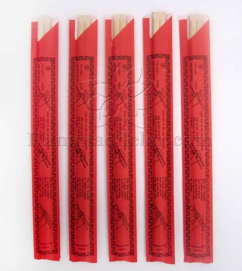 Kırmızı Ambalajlı Çin Chopstick (24 cm) 5 Çift