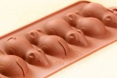 Fare Silikon Kalıp Çikolata Muffin Sabun Kokulu Taş Mum Epoksi Kalıbı 6 Delikli