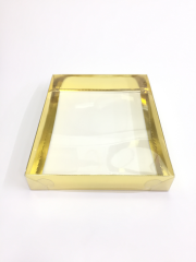 Asetat Kapaklı Altın Kutu 33x26x5 cm