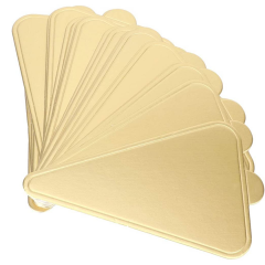 Gold Renkli Üçgen Karton Pasta Altlığı 11x7 cm 100 Adet