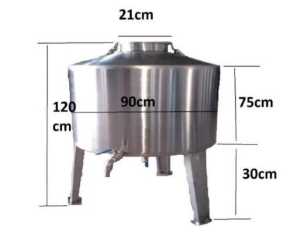Zeytinyağı Süt Tankı Depolama Tankı 500 litre