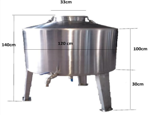 Zeytinyağı Süt Tankı Depolama Tankı 1000 litre