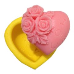 I Love You Heart Силиконова форма за сапун Свещ с ароматен камък Епоксидна форма