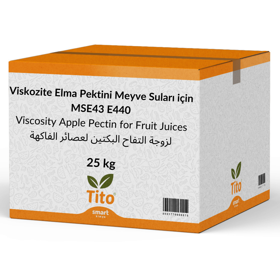 Viskozite Elma Pektini MSE43 E440 Meyve Suları için 25 kg