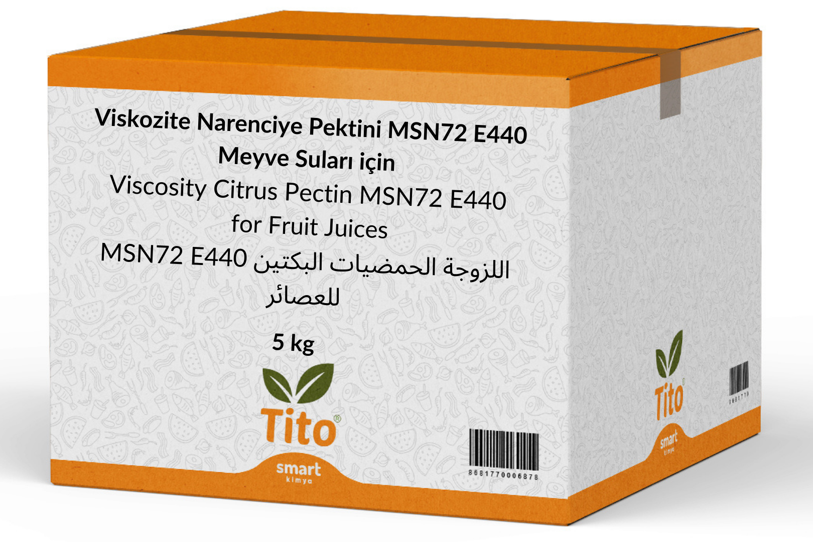 Viskozite Narenciye Pektini MSN72 E440 Meyve Suları için 5 kg