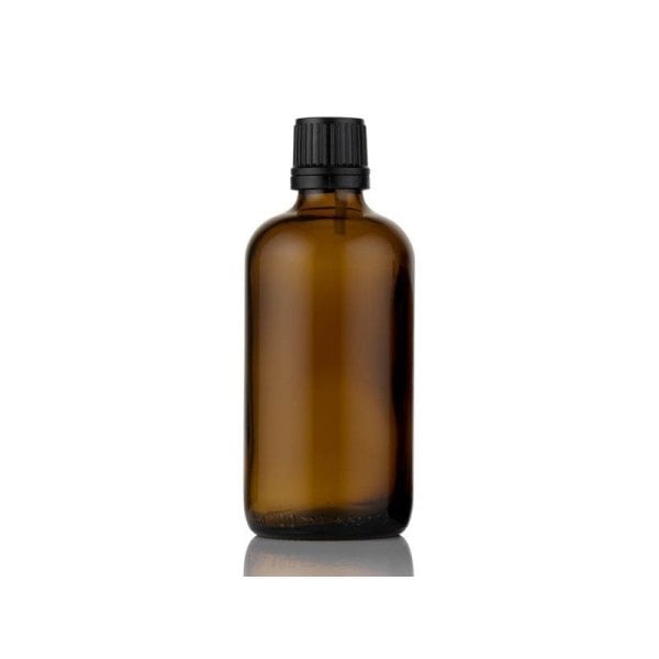 Amber Glass Bottle 100 ml Κλειδωμένο Καπάκι 18 mm
