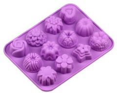 Silicone Mixed Pattern Soap and Scented Stone Mold 12 Holes