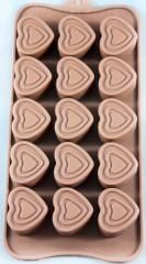 Silicone Nested Heart Chocolate Mold (1262-1) - 15 Pieces