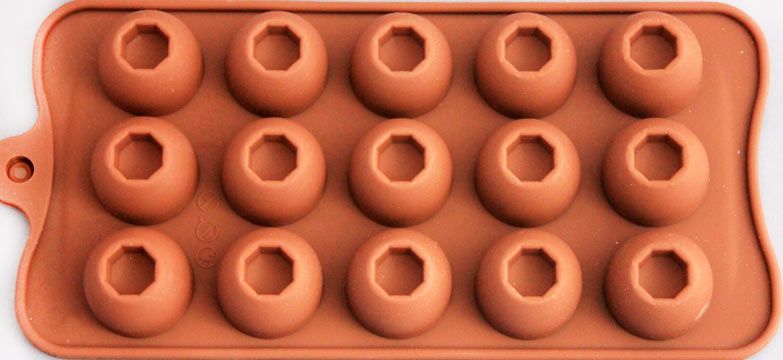 Ortası Çukur Çember Silikon Kalıp Çikolata Sabun Kokulu Taş Mum Epoksi Kalıbı 15 Delikli