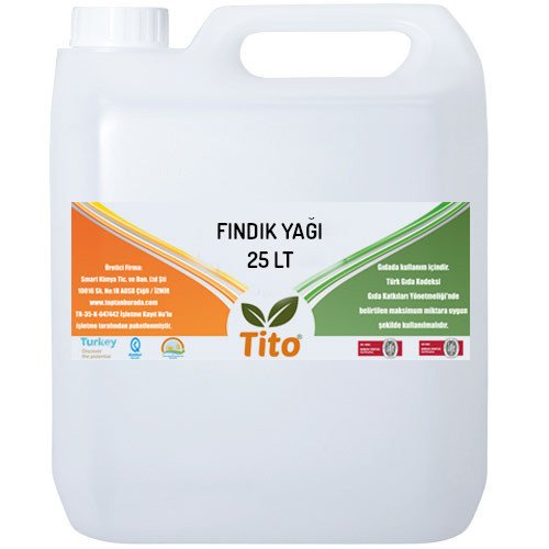 Fındık Yağı Soğuk Sıkım 25 litre