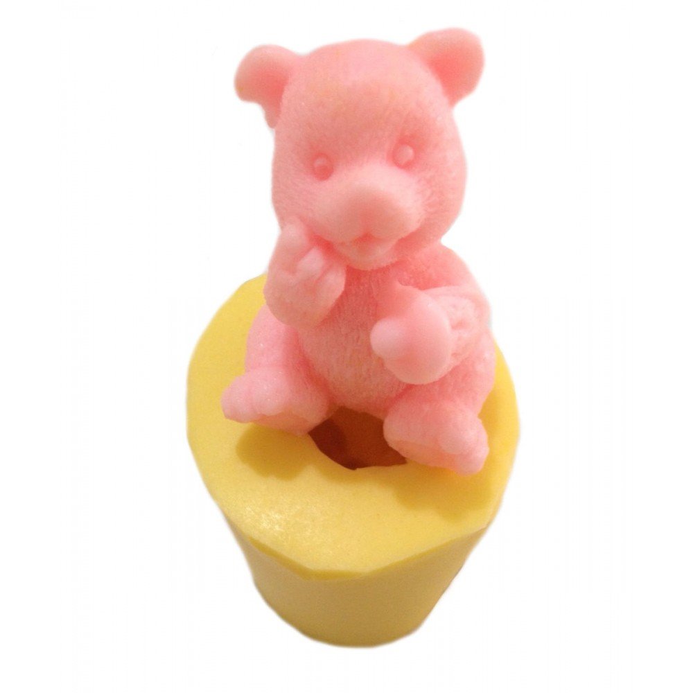 3D Teddy Bear Mold Silicone Soap Scented Stone Candle Epoxy Mould