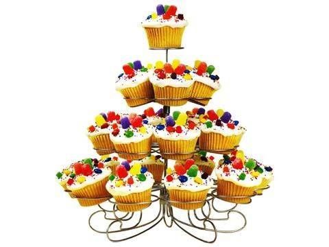 Muffin Cupcake Kurabiye Mini Pasta Kek Servis Sunum Standı 23 Hazneli Sunumluk 4 Katlı