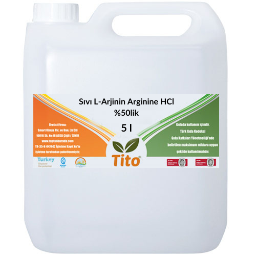 Sıvı L-Arjinin Arginine HCl %50lik 5 litre