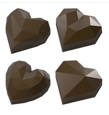Kristal Kalp Polikarbon Çikolata Kalıbı 24 Delikli