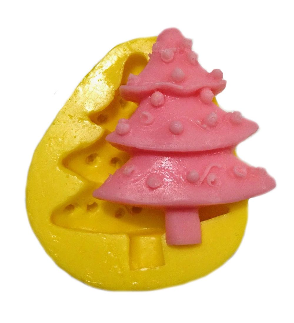Christmas Pine Tree Silicone Mold Soap Scented Stone Candle Epoxy Mold