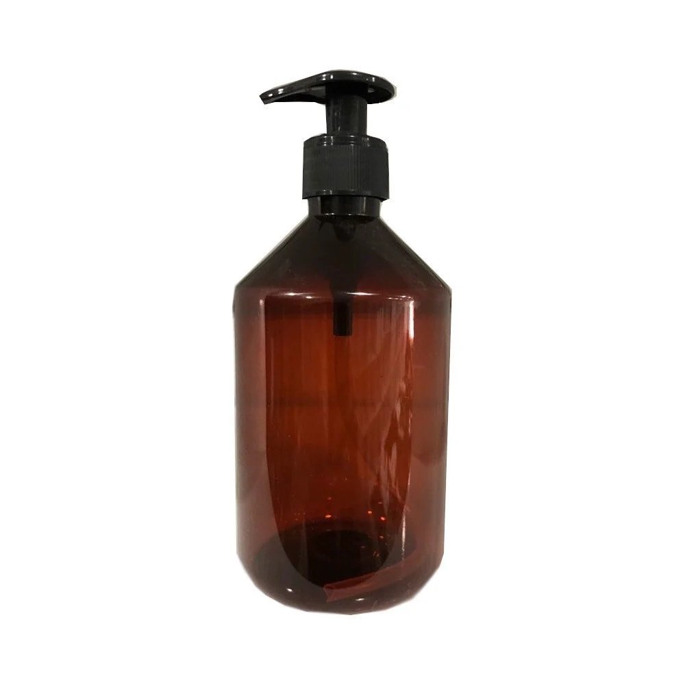 Amber Plastik Pompalı Şişe 250 ml Geniş Ağızlı 28 mm 20 Adet