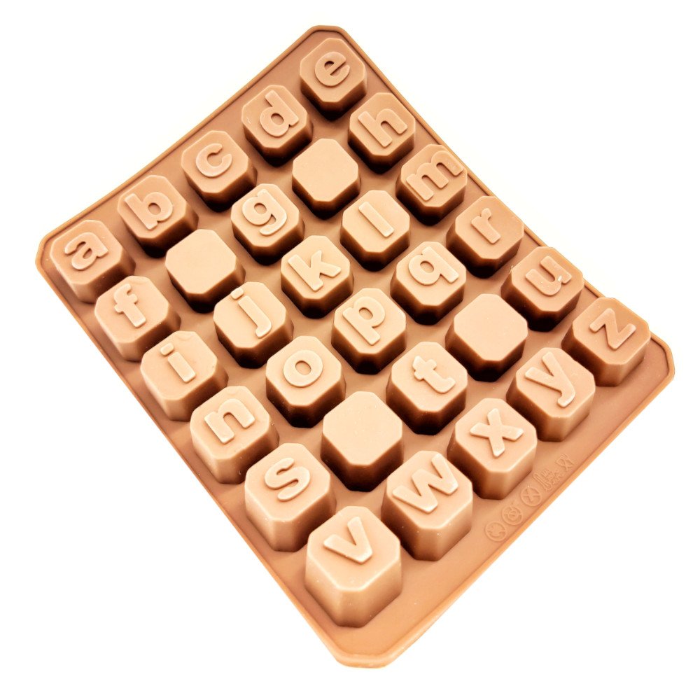 Куб Силиконова форма с главни букви Шоколадов сапун за мъфини Свещ с ароматен камък Епоксидна форма с 30 дупки