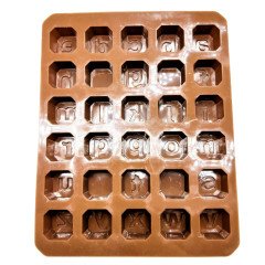 Куб Силиконова форма с главни букви Шоколадов сапун за мъфини Свещ с ароматен камък Епоксидна форма с 30 дупки