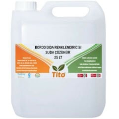 Bordo Gıda Renklendiricisi Sıvı Suda Çözünür 25 litre