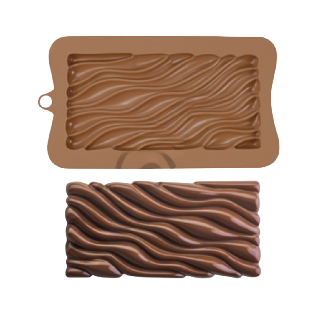 Dalga Desenli Silikon Kalıp Çikolata Muffin Sabun Kokulu Taş Mum Epoksi Kalıbı