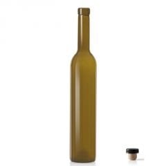 Futura Fascetta Dark Green Glass Bottle With Lid 500 ml 40 Pcs