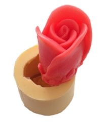 תבנית 3D Rose Bud סיליקון סבון תבנית אפוקסי נר בניחוח אבן