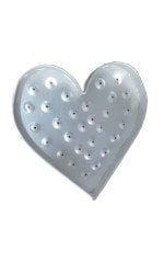 Bandeja de pizza hecha a mano de aluminio perforado en forma de corazón