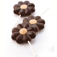 Silikon Lolipop Çiçek Çikolata Kalıbı 4 Adet