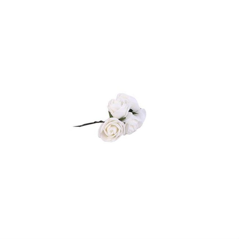 Beyaz Lateks Büyük Gül (Gelin Çiçeği için) - 6 Adet