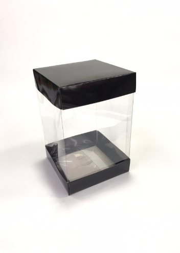 Çift Taraflı Siyah Sabun Kokulu Taş Mum Asetatlı Kutu 12x12x18 cm