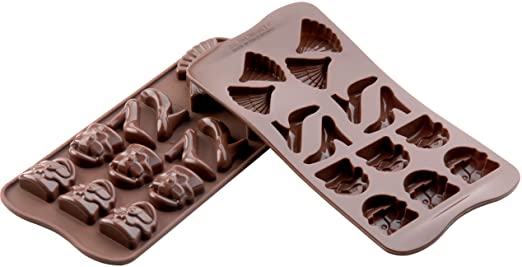Molde de silicona para chocolate con 14 secciones