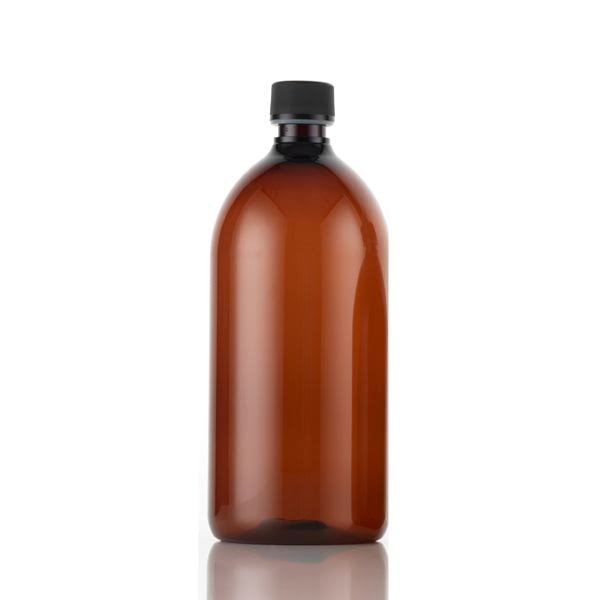 Amber Plastik Şişe 1000 ml 100 Adet