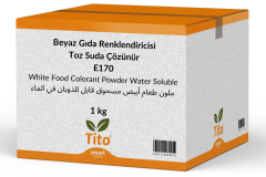 Colorante Alimentario Blanco Soluble en Polvo E170 1 kg