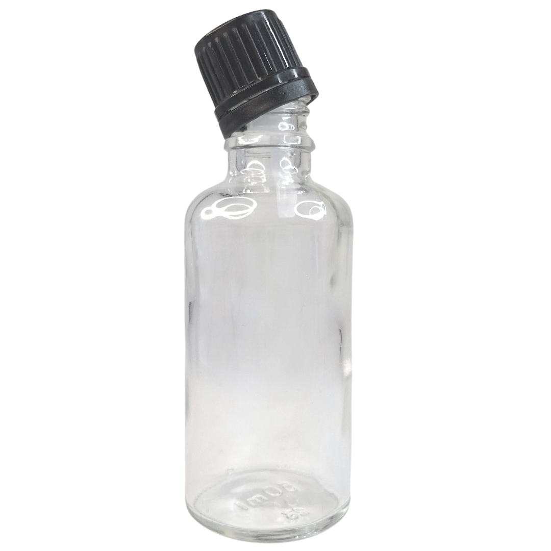 בקבוק זכוכית שקוף 50 מ