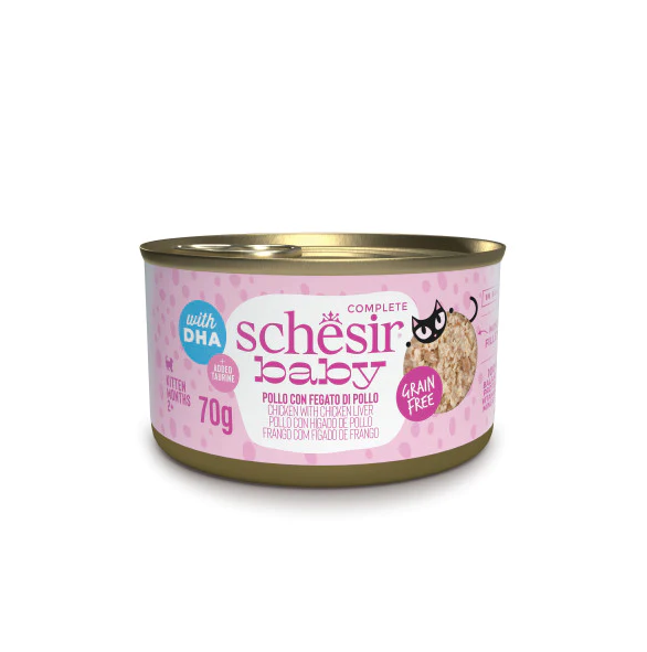 Schesir Baby Cat Mousse Tavuk ve Somon 12x70 Gr Skt:10/26