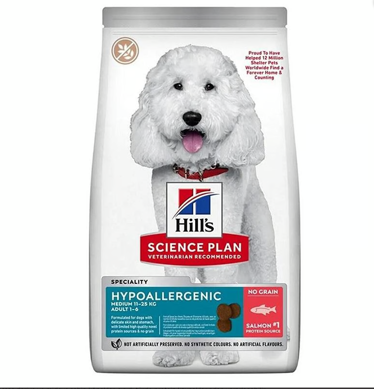 Hills Hypo-Allergenic Somonlu Yetişkin Köpek Maması 10+2 kg skt:08/25