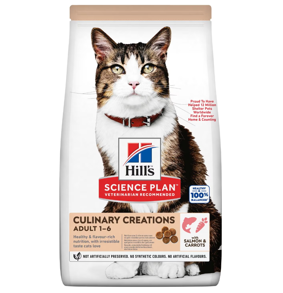 Hills Culinary Creations Somonlu ve Havuçlu Yetişkin Kedi Maması 10 Kg skt:08/24