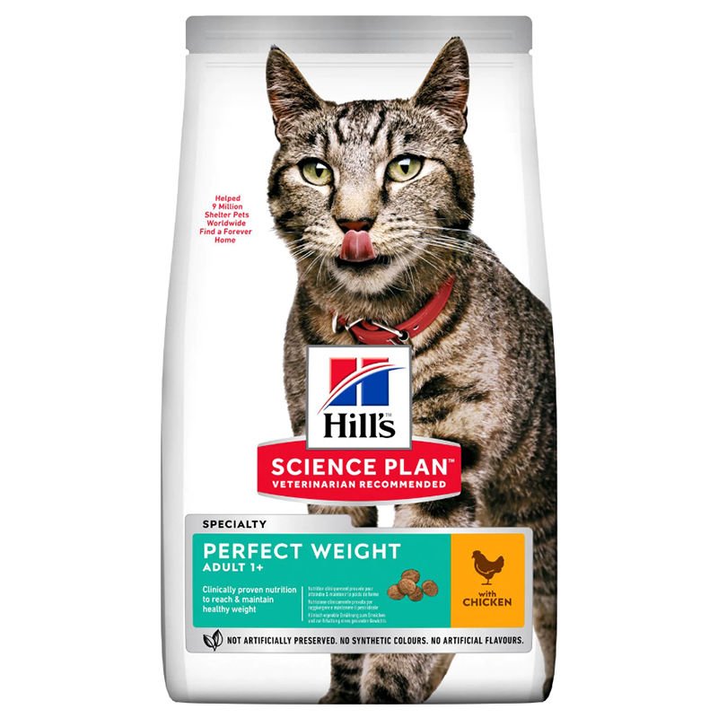 Hills Adult Cat Perfect Weight Chicken Tavuklu Kedi Maması Kilo Yönetimi 2.5 kg SKT:04/25