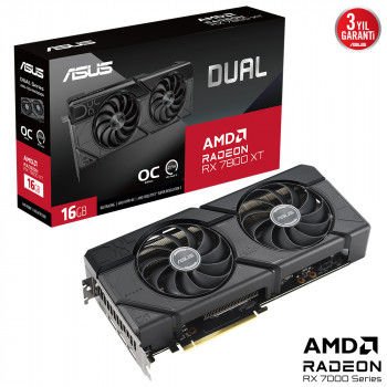 Taksitli ASUS DUAL-RX7800XT-O16G RX 7800 XT 16GB GDDR6 HDMI 3XDP 256BİT inceleme