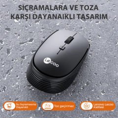 LENOVO LECOO WS202 SİYAH USB KABLOSUZ MOUSE