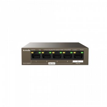 Kampanyalı TENDA TEG1105PD 5PORT 10/100/1000 POE SWITCH satışı