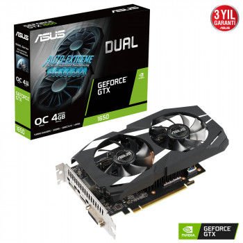 Taksitli ASUS DUAL-GTX1650-O4GD6-P-EVO 4G GDDR6 HDMI 128BİT bayi satışı