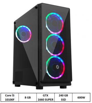 En ucuz OXPC-3000 i3-10100F 8GB 240GB 6GB GTX1660 FD inceleme