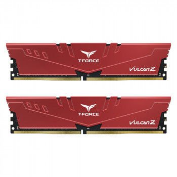 Hızlı Gönderi Team T-Force Vulcan Z Red 16GB(2x8GB) 3200Mhz CL16 DDR4 Gaming Ram (TLZRD416G3200HC16FDC01) bayi satışı