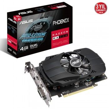 Aynı Gün Kargo ASUS PH-RX550-4G-EVO 4GB GDDR5 HDMI DVI DP 128Bit karşılaştırması