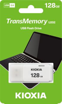 En ucuz 128GB USB2.0 KIOXIA BEYAZ USB BELLEK LU202W128GG4 resim