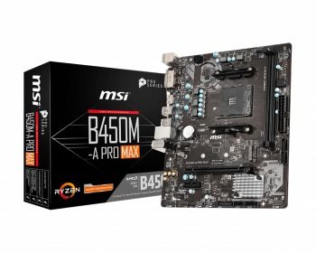 En ucuz MSI B450M-A PRO MAX DDR4 4133MHz DVI-D, HDMI mATX AM4 resim