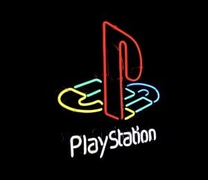 Playstation Logo Neon Yazı